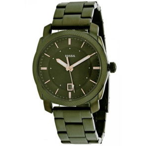 Watch strap Fossil FS5389 Stainless steel Green 22mm